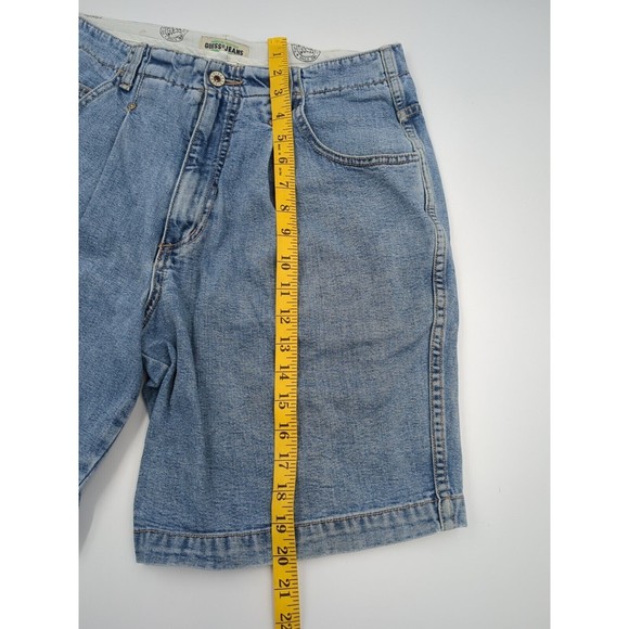 Vintage 90s Guess Jeans Shorts Made in USA Women size 32 High Waisted Mom 1990s - Picture 5 of 11